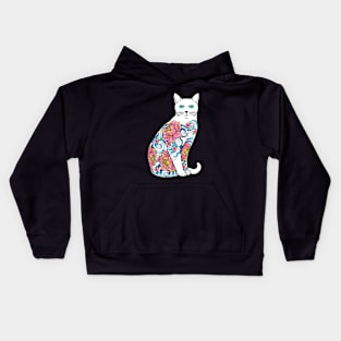 Cat In Lotus Tattoo Kids Hoodie